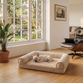 Canapé orthopédique pour chien beige