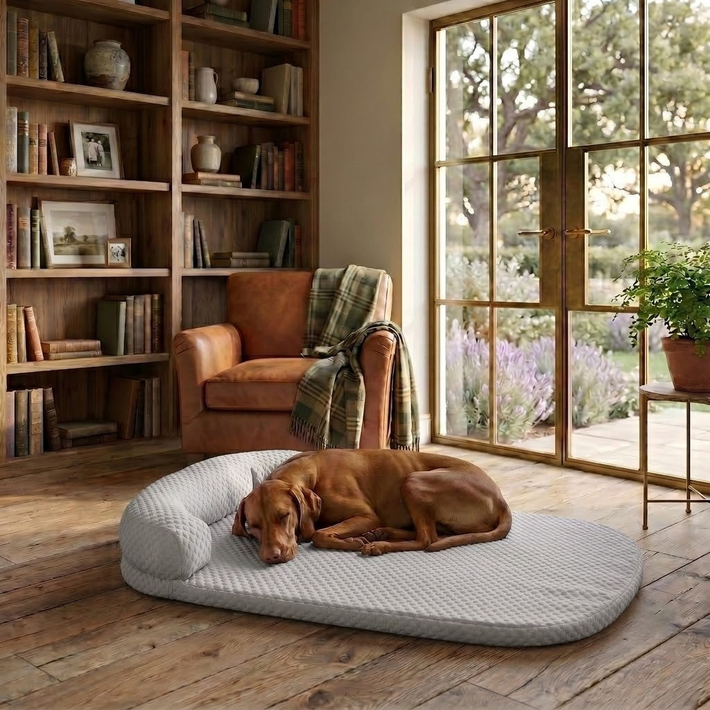 Tapis rafraîchissant pour chien gris lavable