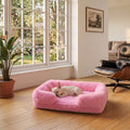 Canapé pour chien rose fuchsia en coton