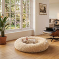 Coussin apaisant pour chien beige