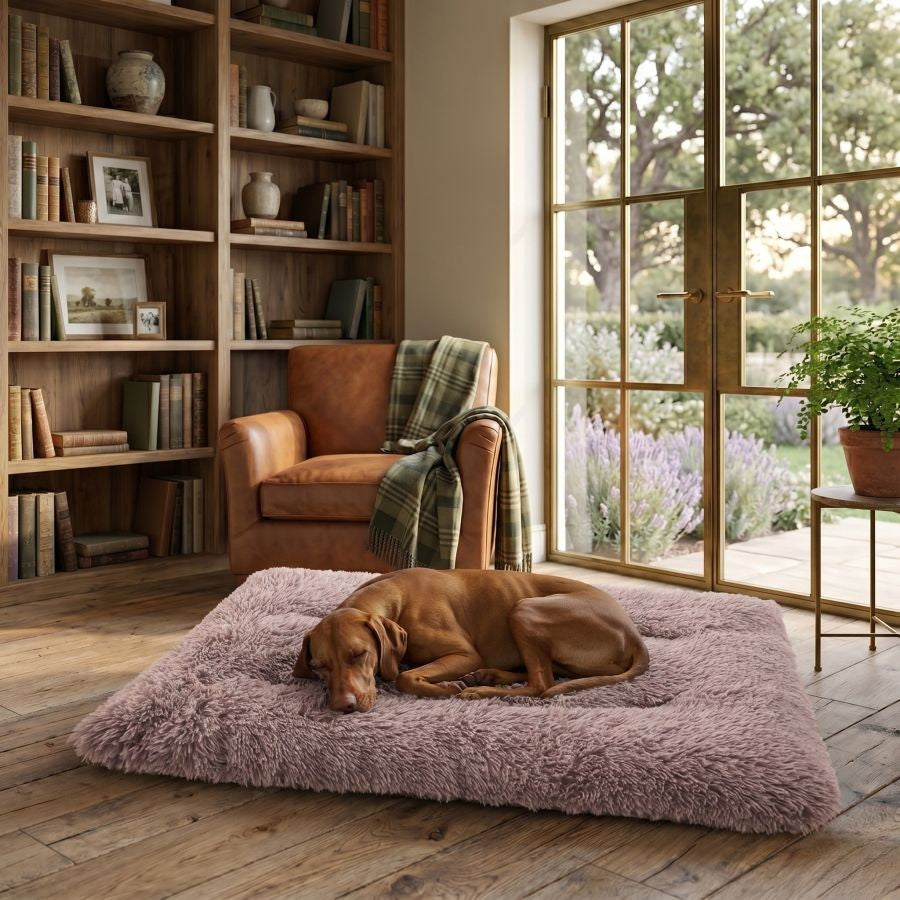 Tapis pour chien doux lavable violet