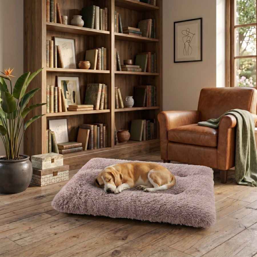 Tapis pour chien doux lavable violet