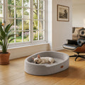 Panier orthopédique lavable pour chien gris