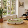 Lit orthopédique lavable pour chien vert