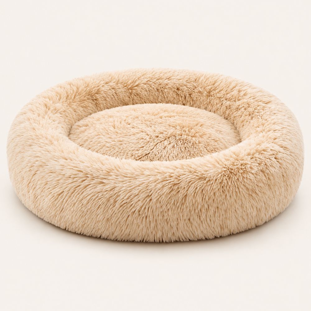 Coussin apaisant pour chien beige