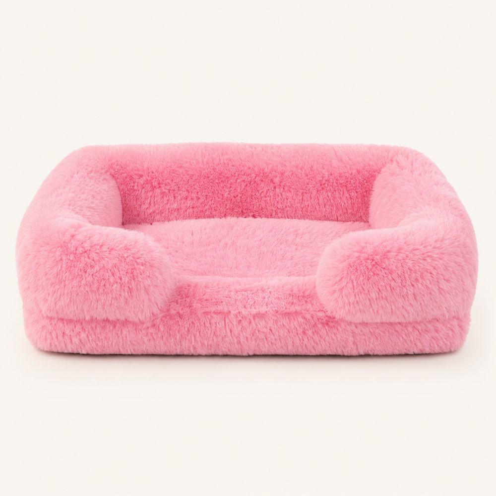 Canapé pour chien rose fuchsia en coton