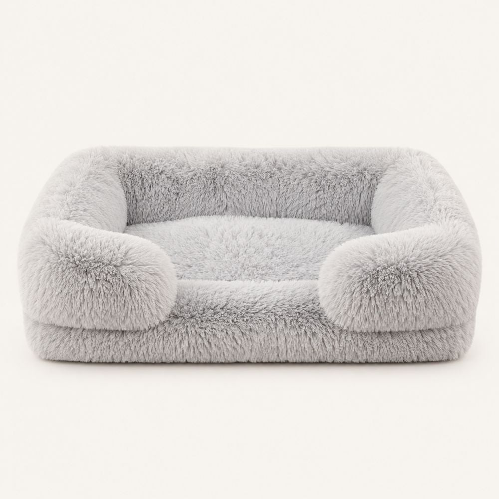 Canapé pour chien gris en coton