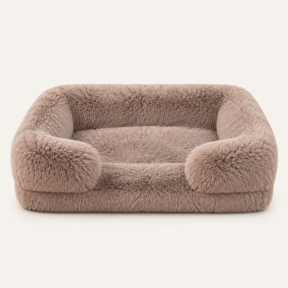 Canapé pour chien gris taupe clair en coton