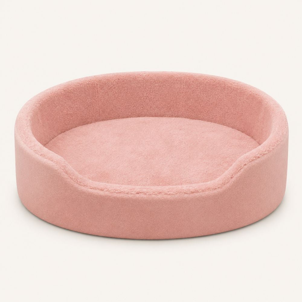 Panier orthopédique lavable pour chien rose