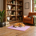 Tapis rafraîchissant pour chien rose respirant et lavable