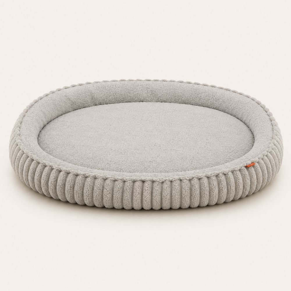Lit orthopédique lavable pour chien gris