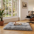 Tapis pour chien doux lavable gris