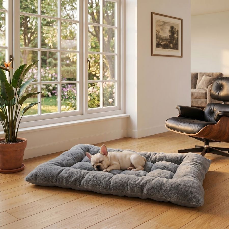Tapis pour chien XXL doux gris 120x60 cm
