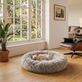 Coussin apaisant pour chien gris clair