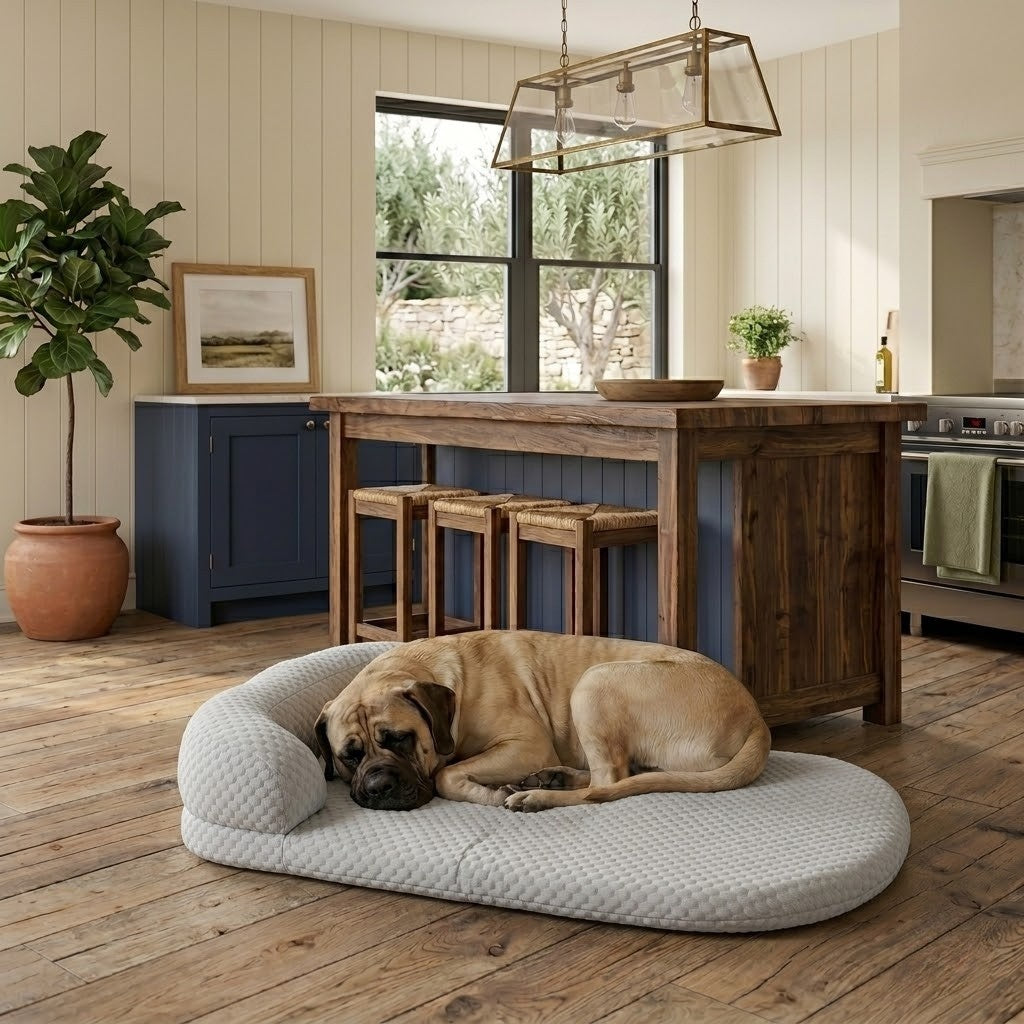 Tapis rafraîchissant pour chien gris lavable