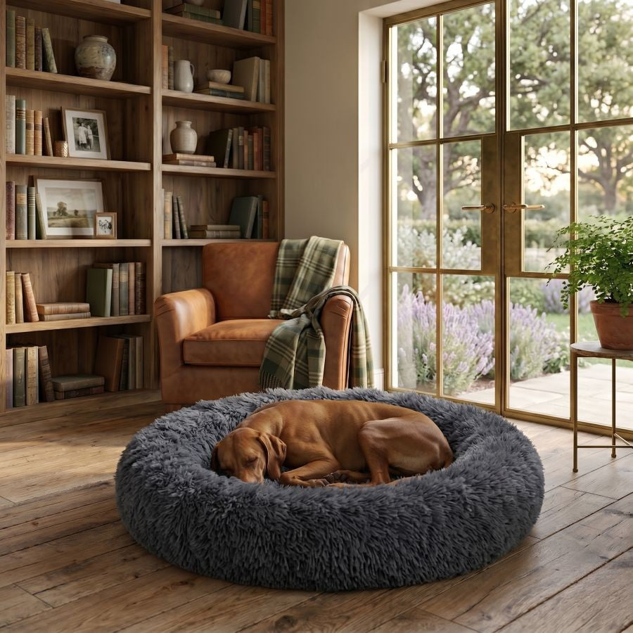 Coussin apaisant pour chien noir