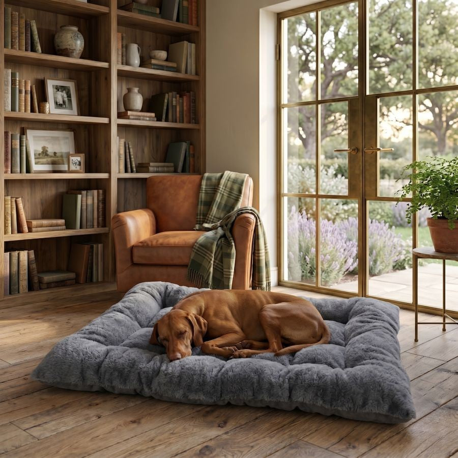 Tapis pour chien XXL doux gris 120x60 cm
