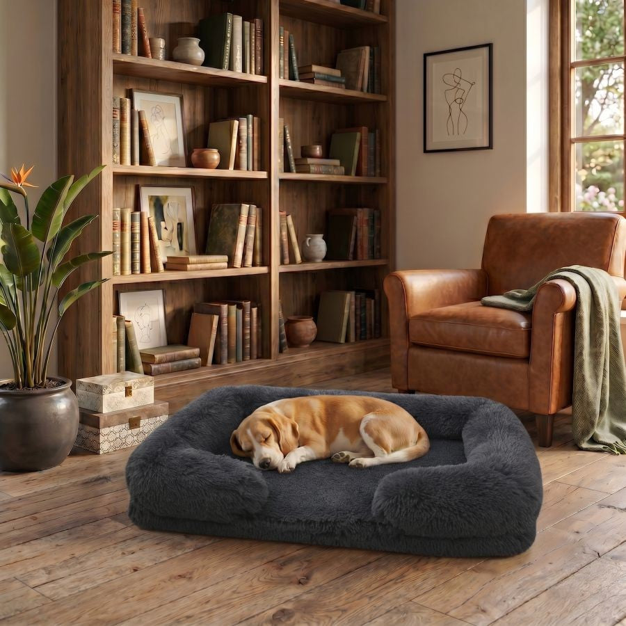 Canapé pour chien noir en coton