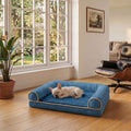 Canapé orthopédique pour chien bleu