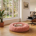 Coussin apaisant pour chien rose