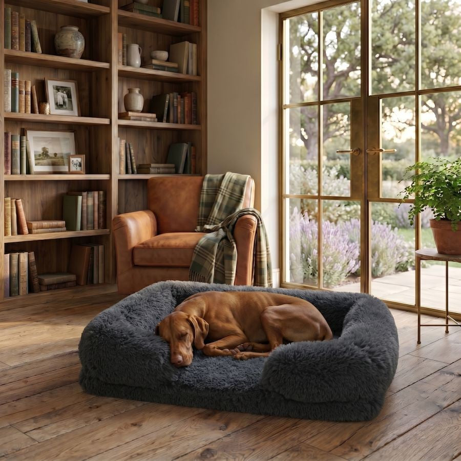 Canapé pour chien noir en coton